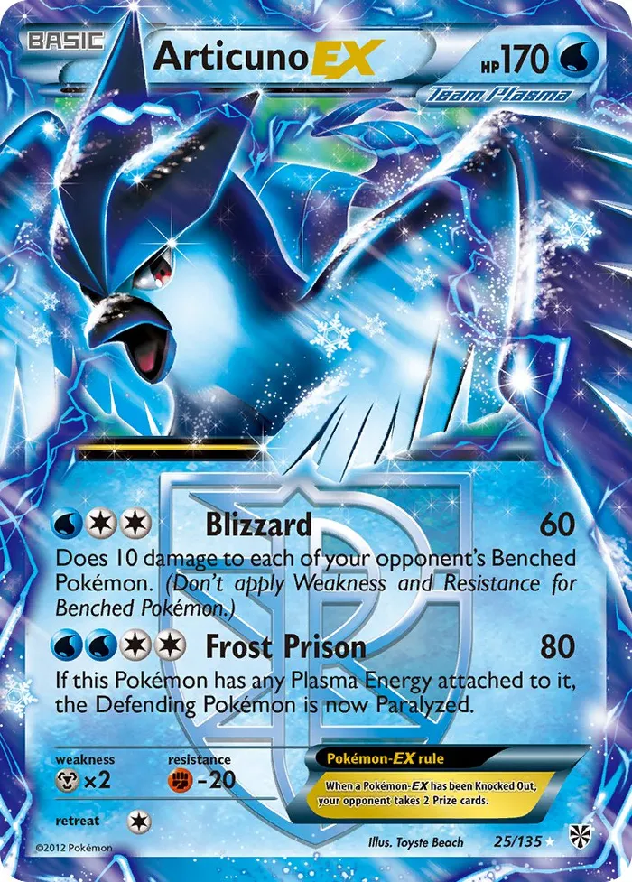 Carte Articuno EX — Plasma Storm