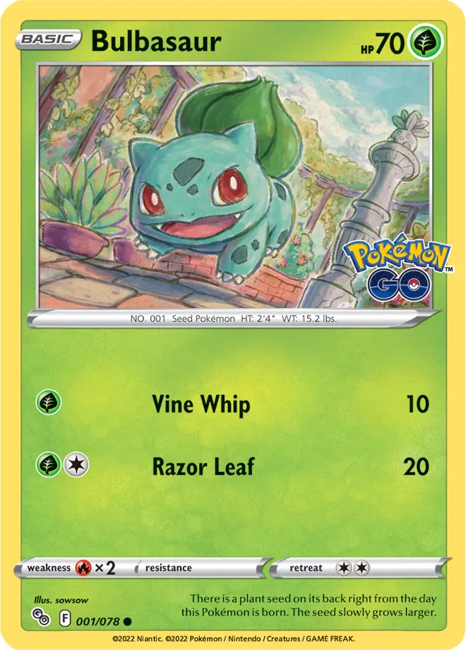 Carte Bulbizarre — Pokémon GO