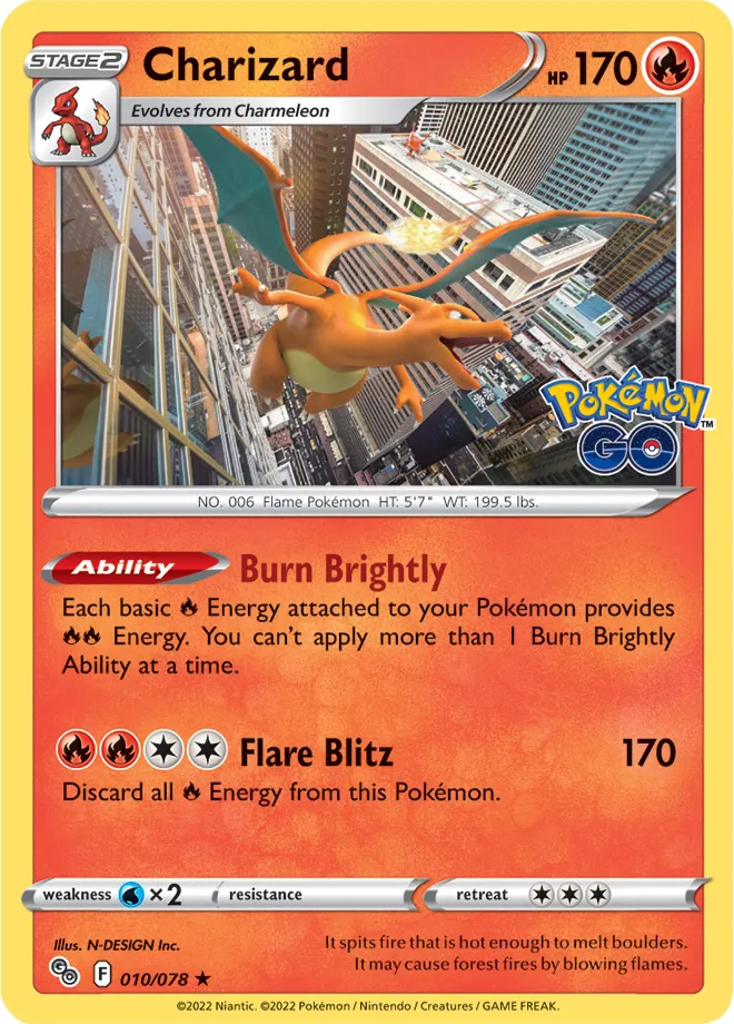 Carte Dracaufeu — Pokémon GO
