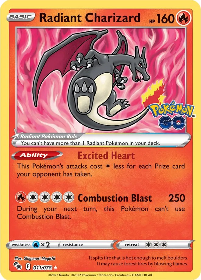 Carte Dracaufeu Radieux — Pokémon GO