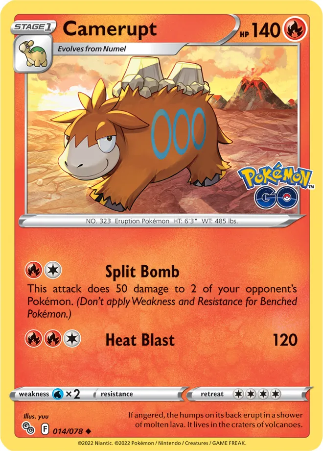 Carte Camérupt — Pokémon GO