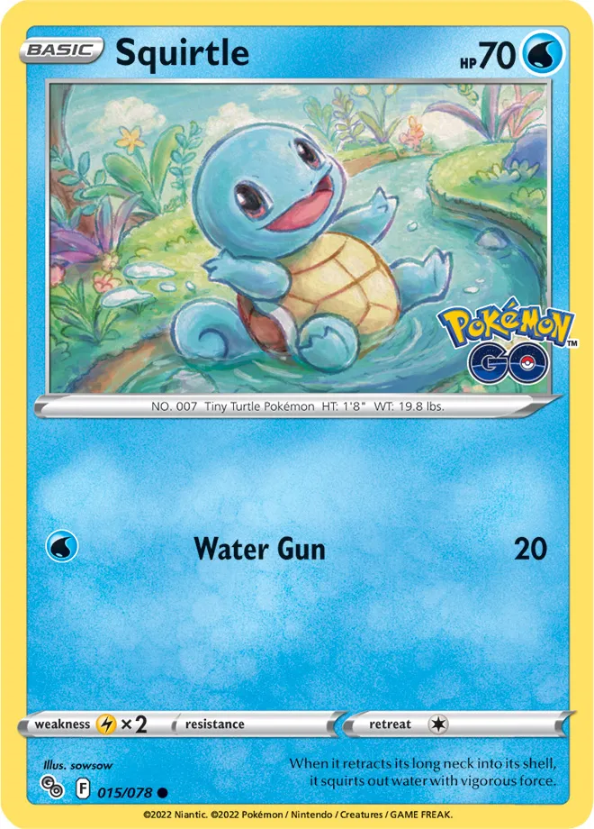 Carte Carapuce — Pokémon GO