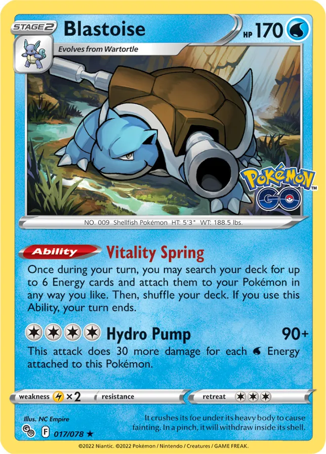 Carte Tortank — Pokémon GO