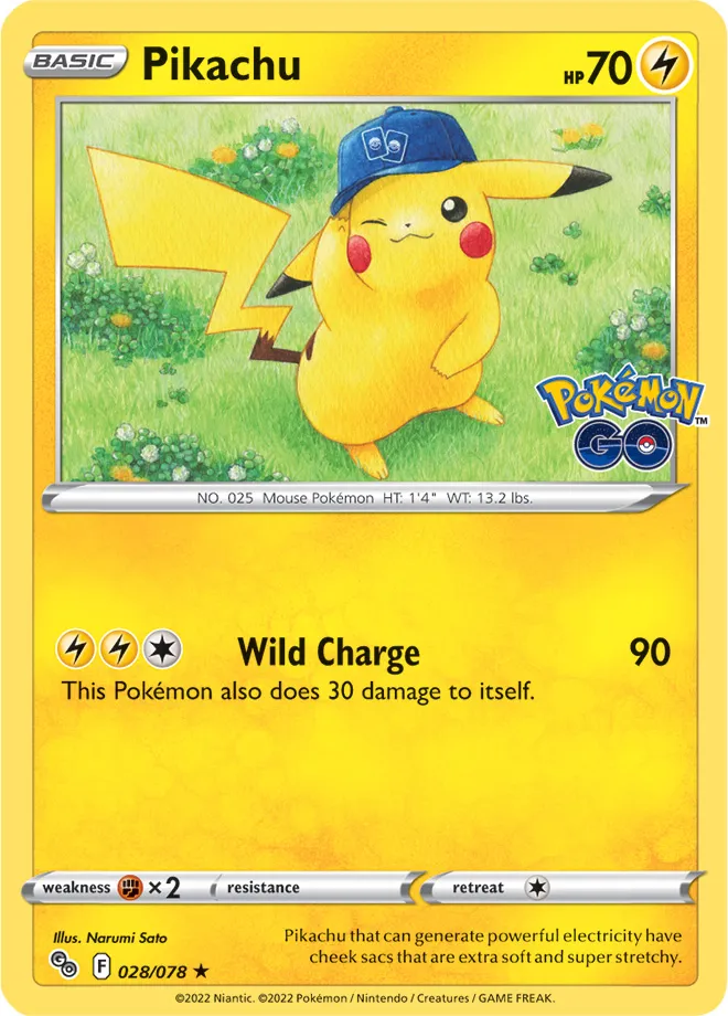 Carte Pikachu — Pokémon GO