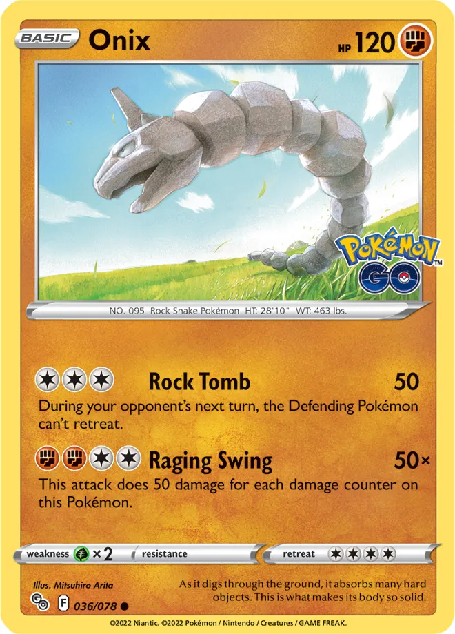 Carte Onix — Pokémon GO