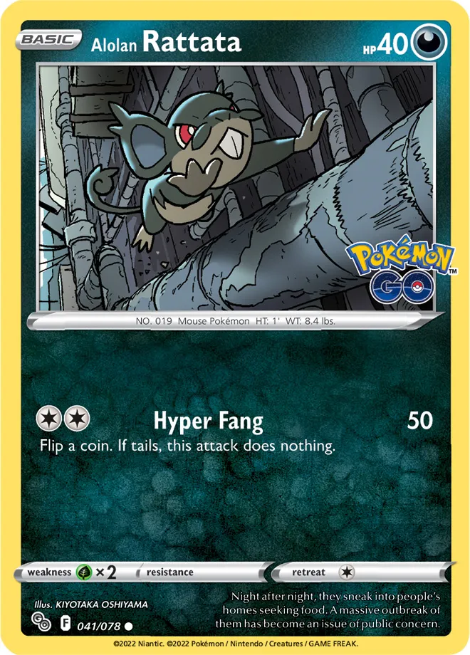 Carte Rattata de Alola — Pokémon GO