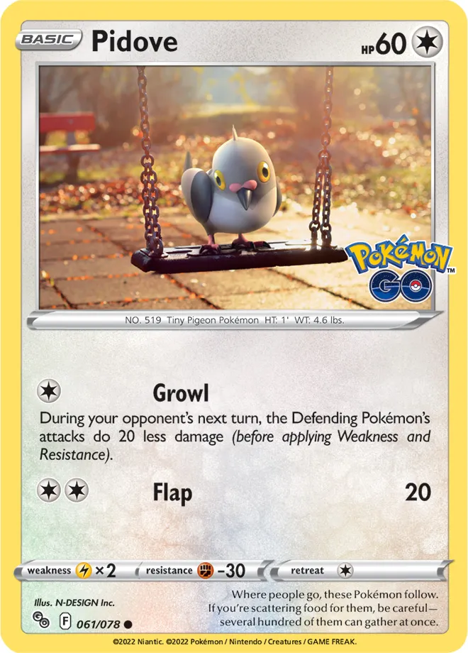 Carte Poichigeon — Pokémon GO