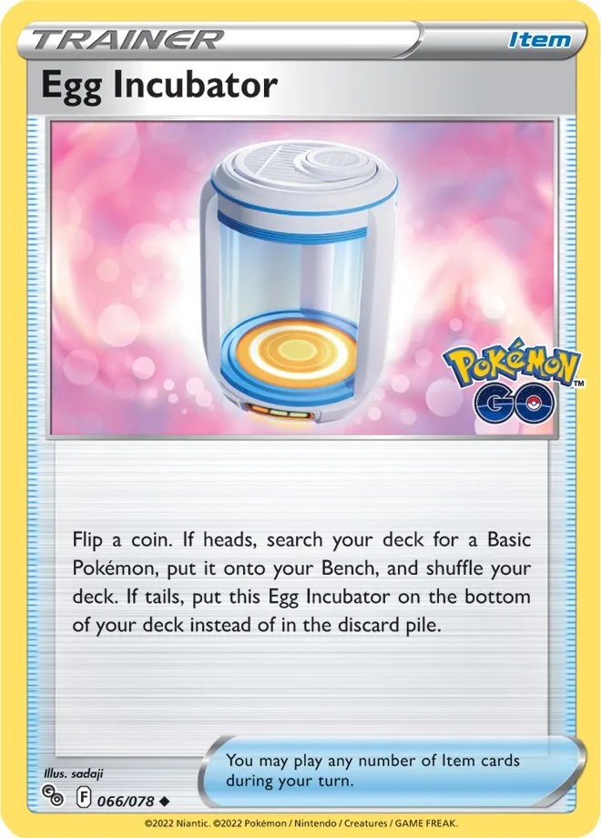 Carte Incubateur d'Œufs — Pokémon GO