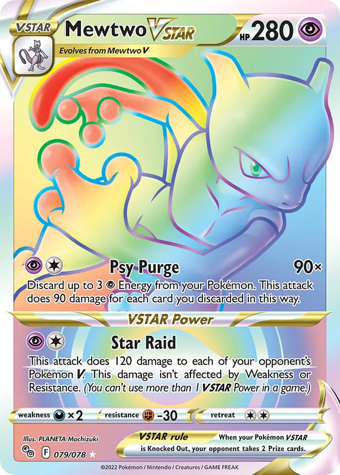 Carte Mewtwo VSTAR — Pokémon GO