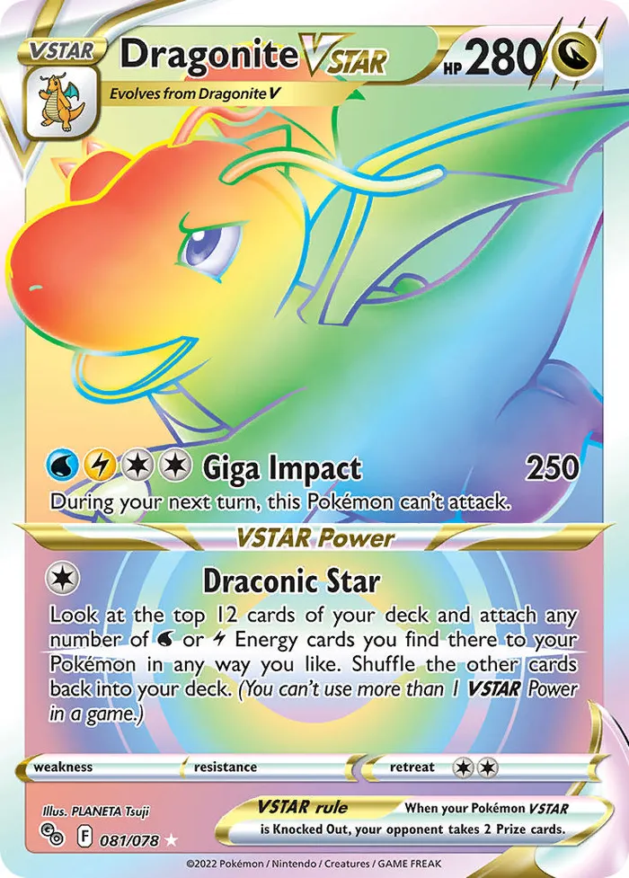 Carte Dracolosse VSTAR — Pokémon GO