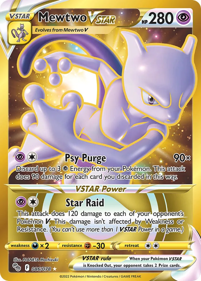 Carte Mewtwo VSTAR — Pokémon GO