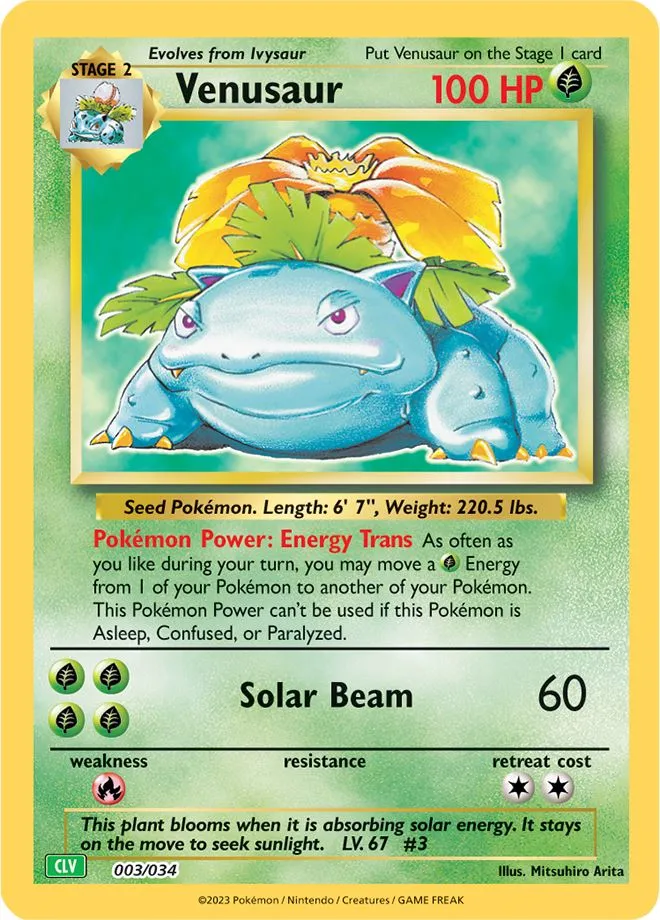 Carte Florizarre — Pokemon Trading Card Game Classic Venusaur Lugia ex Deck