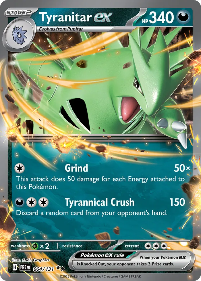 Carte Tyranocif ex — Prismatic Evolutions Additionals