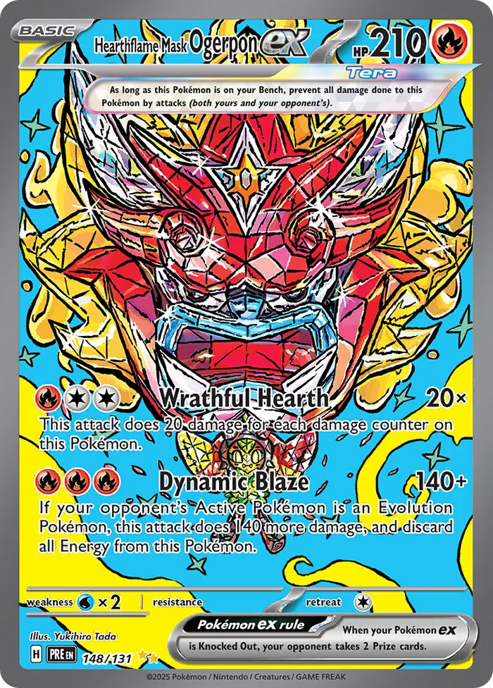 Carte Ogerpon Masque du Fourneau ex — Prismatic Evolutions