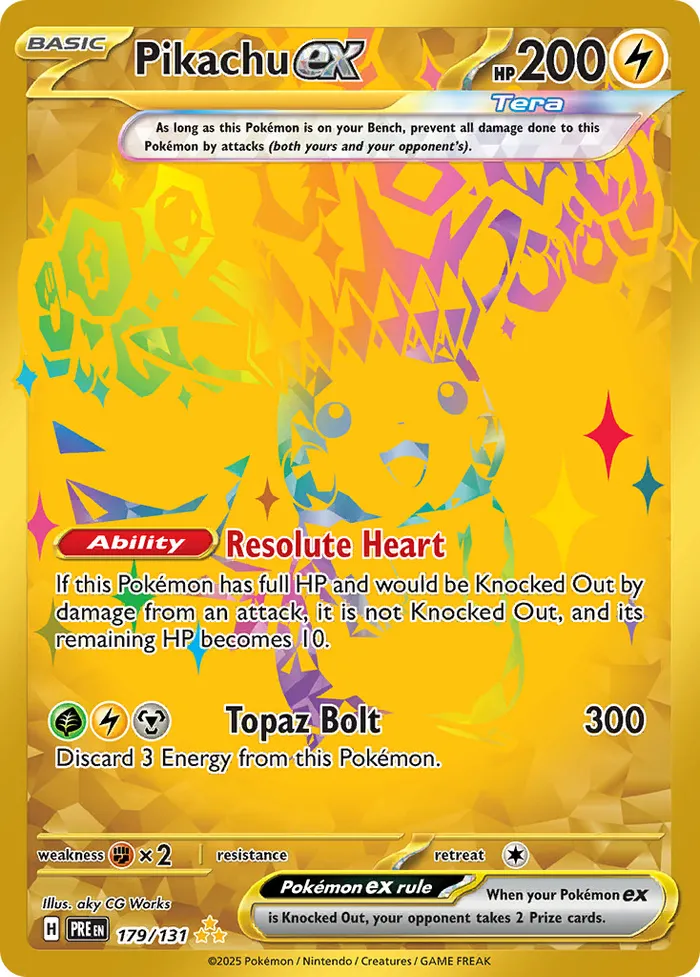Carte Pikachu ex — Prismatic Evolutions