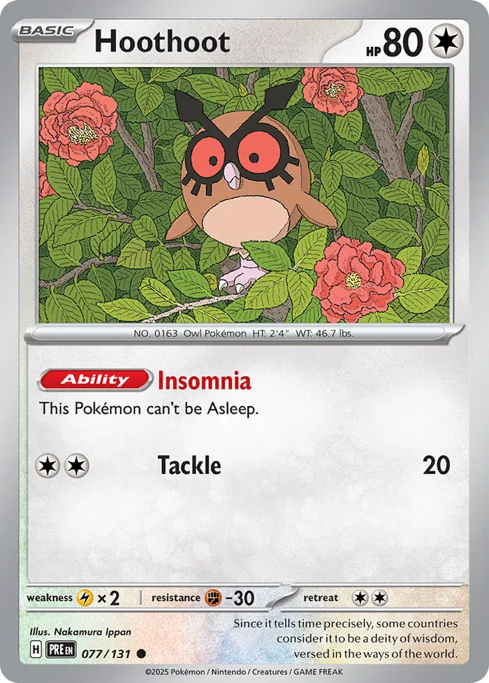 Carte Hoothoot — Prismatic Evolutions