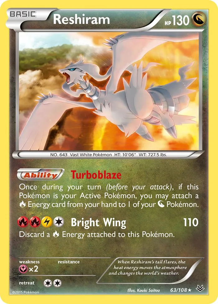 Carte Reshiram — Roaring Skies