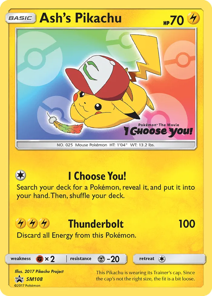 Carte Ash's Pikachu — SM Black Star Promos