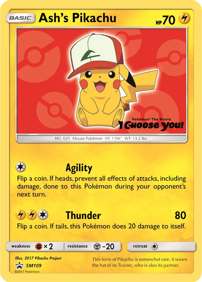 Carte Ash's Pikachu — SM Black Star Promos