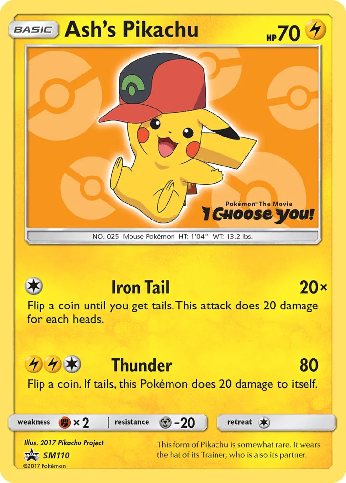 Carte Ash's Pikachu — SM Black Star Promos