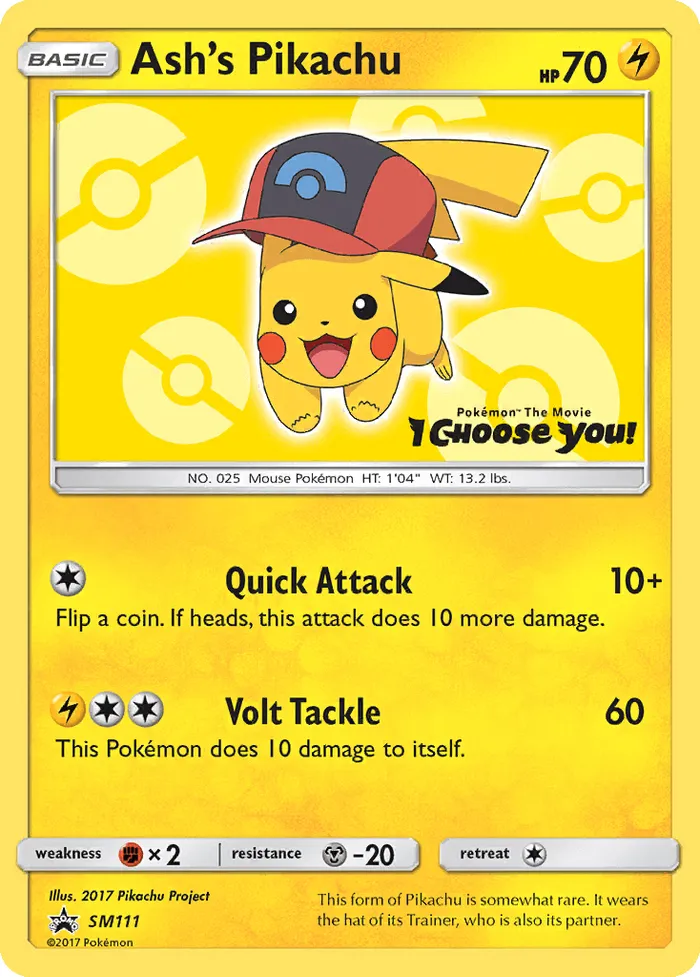 Carte Ash's Pikachu — SM Black Star Promos