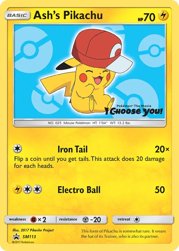 Carte Ash's Pikachu — SM Black Star Promos