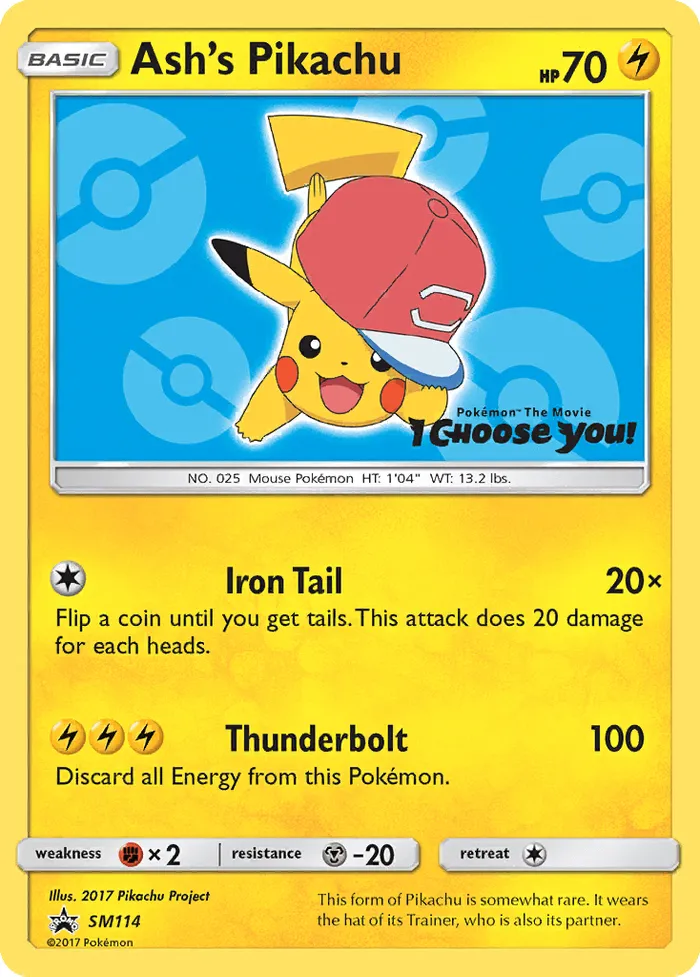 Carte Ash's Pikachu — SM Black Star Promos