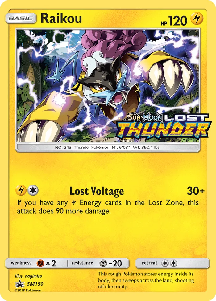 Carte Raikou — SM Black Star Promos