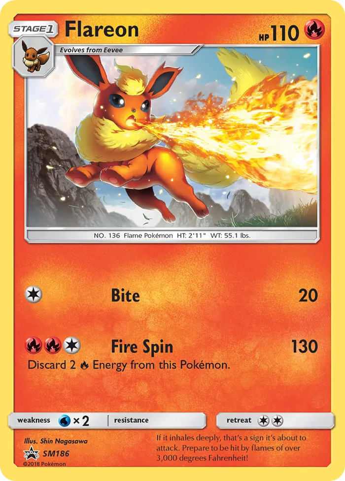 Carte Flareon — SM Black Star Promos