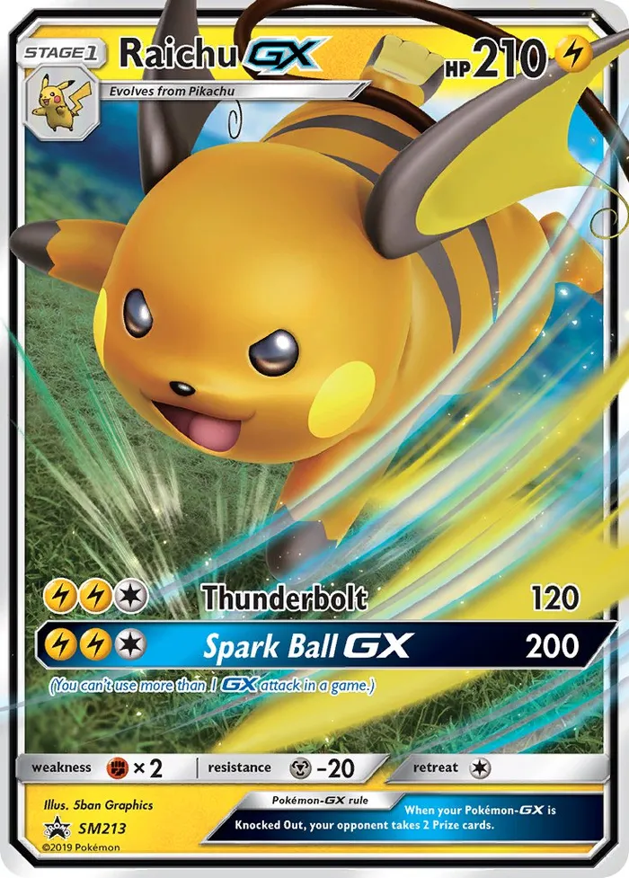 Carte Raichu GX — SM Black Star Promos