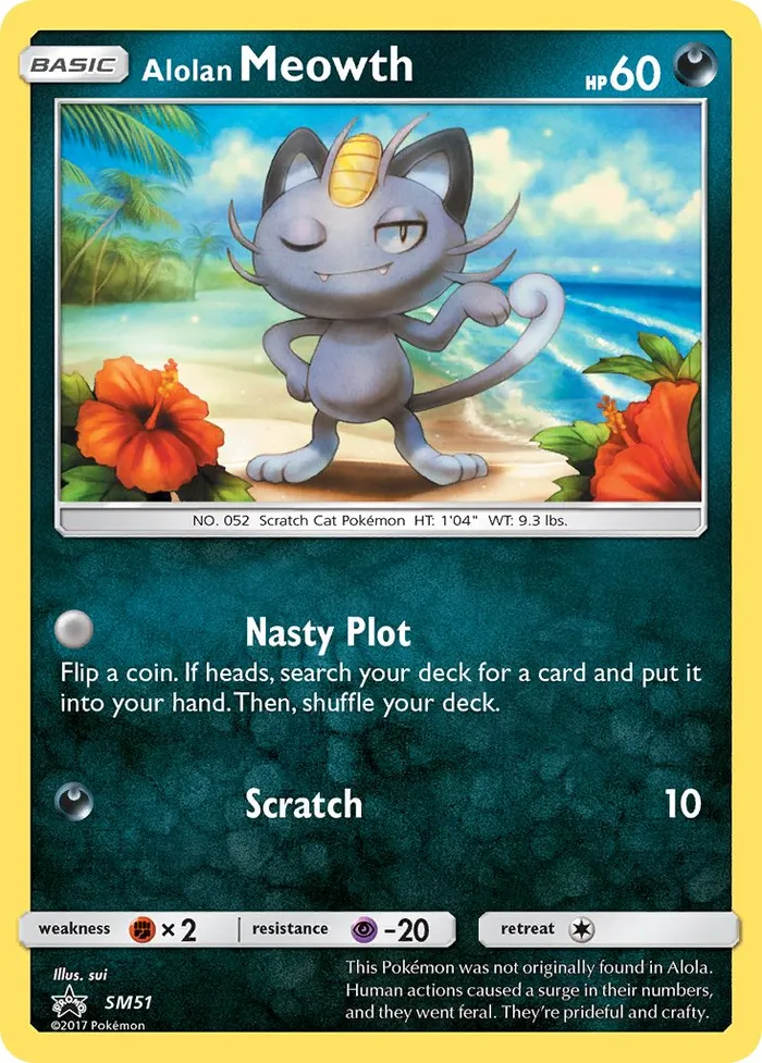 Carte Alolan Meowth — SM Black Star Promos