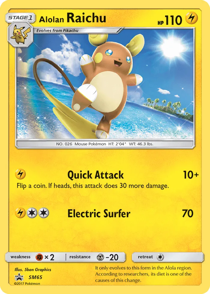 Carte Alolan Raichu — SM Black Star Promos
