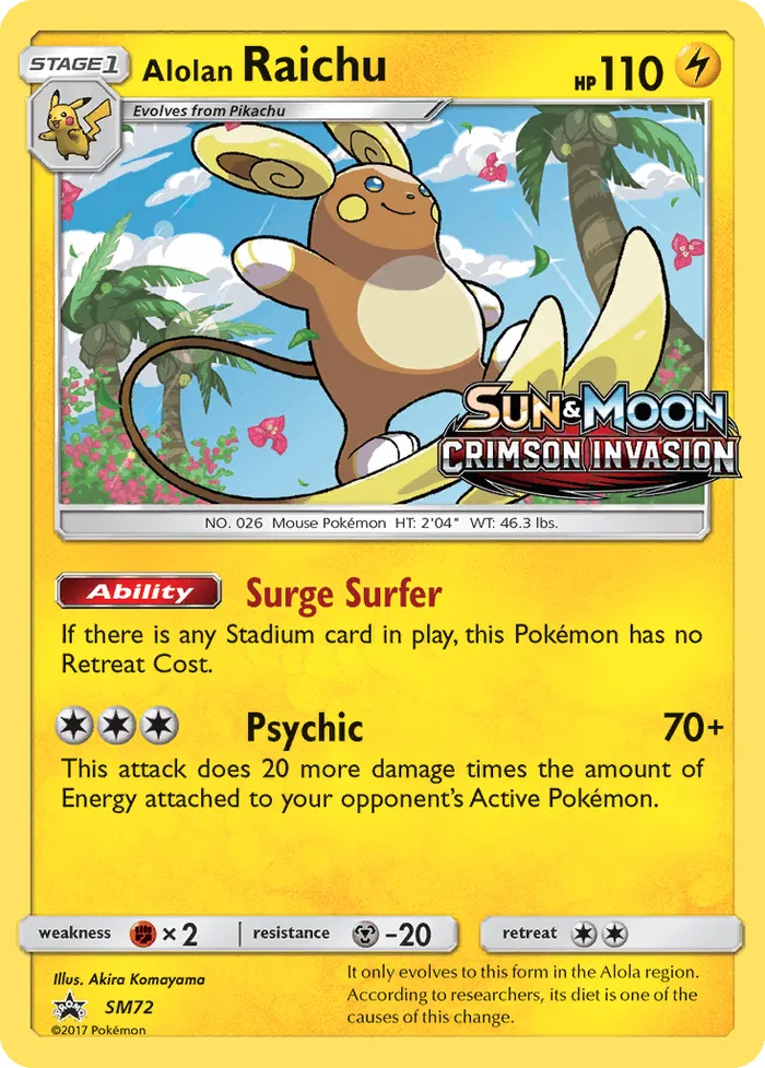 Carte Raichu d'Alola — SM Black Star Promos