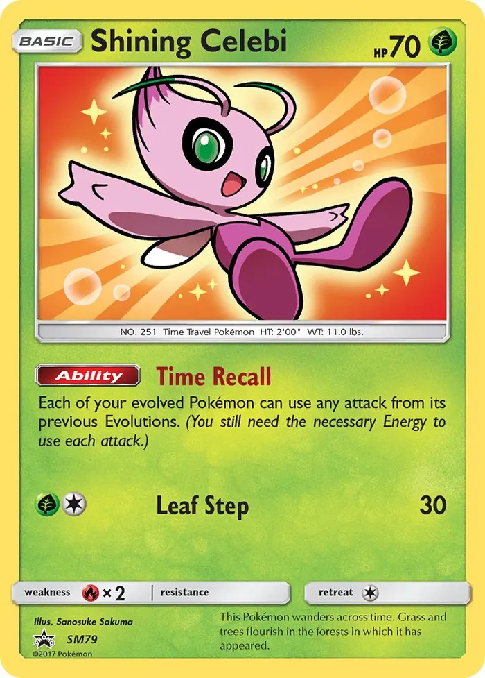 Carte Shining Celebi — SM Black Star Promos
