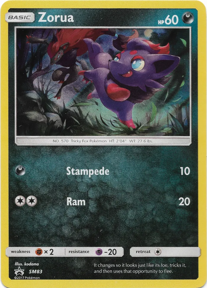Carte Zorua — SM Black Star Promos