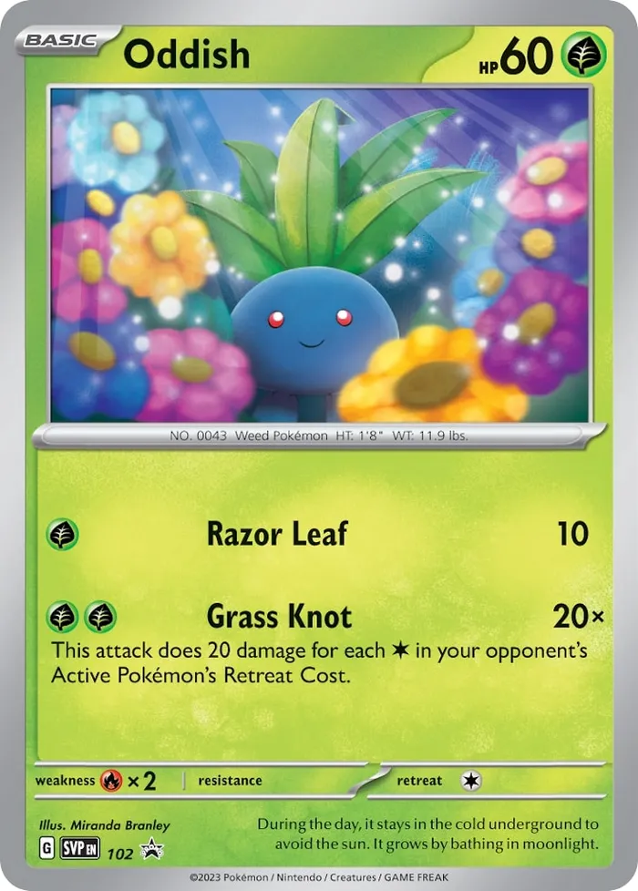 Carte Oddish — SV Black Star Promos