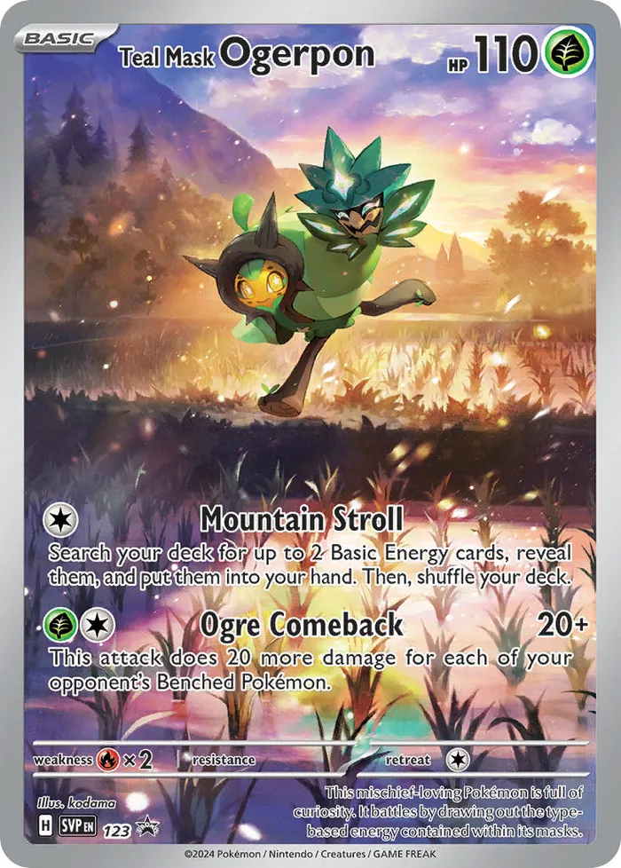 Carte Ogerpon Masque Turquoise — SV Black Star Promos