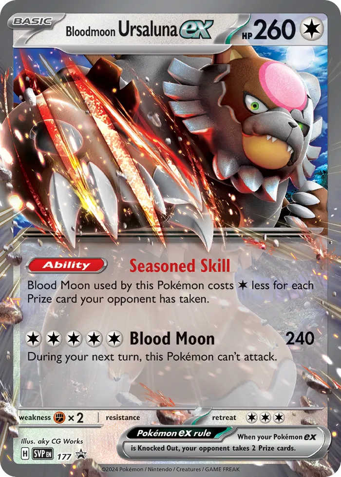 Carte Ursaking Lune Vermeille ex — SV Black Star Promos
