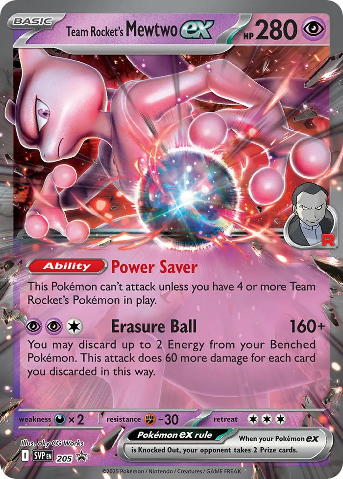 Carte Team Rocket's Mewtwo ex — SV Black Star Promos