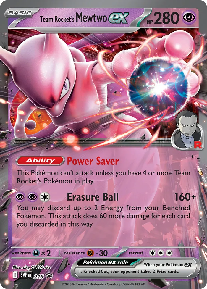 Carte Team Rocket's Mewtwo ex — SV Black Star Promos