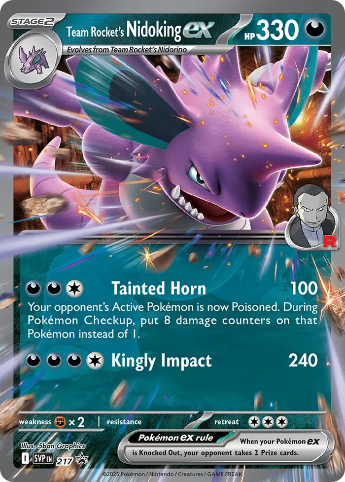 Carte Nidoking ex de la Team Rocket — SV Black Star Promos