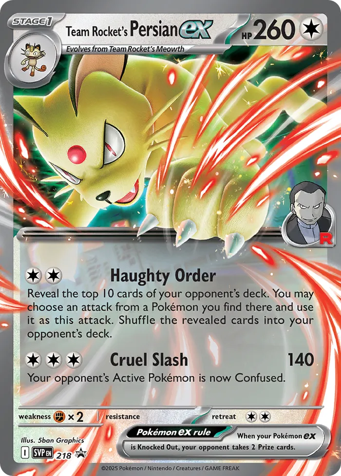 Carte Persian ex de la Team Rocket — SV Black Star Promos
