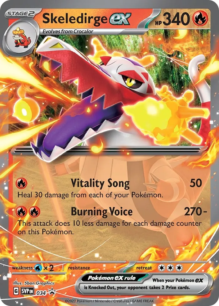 Carte Flâmigator ex — SV Black Star Promos