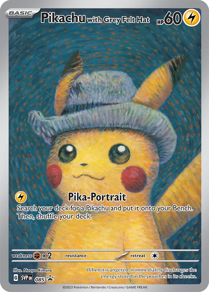 Carte Pikachu with Grey Felt Hat — SV Black Star Promos