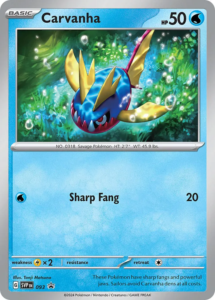 Carte Carvanha — SV Black Star Promos