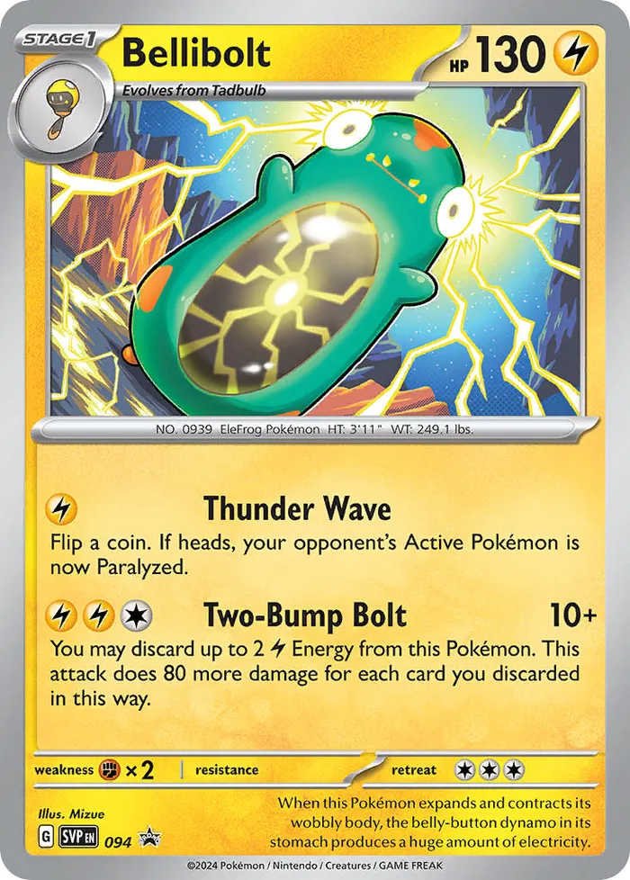 Carte Bellibolt — SV Black Star Promos