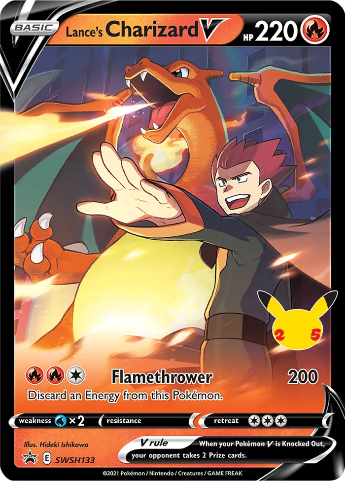 Carte Lance's Charizard V — SWSH Black Star Promos