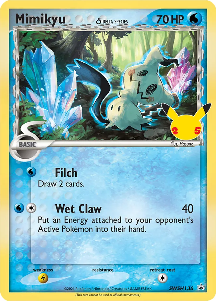 Carte Mimiqui δ Espèces Delta — SWSH Black Star Promos