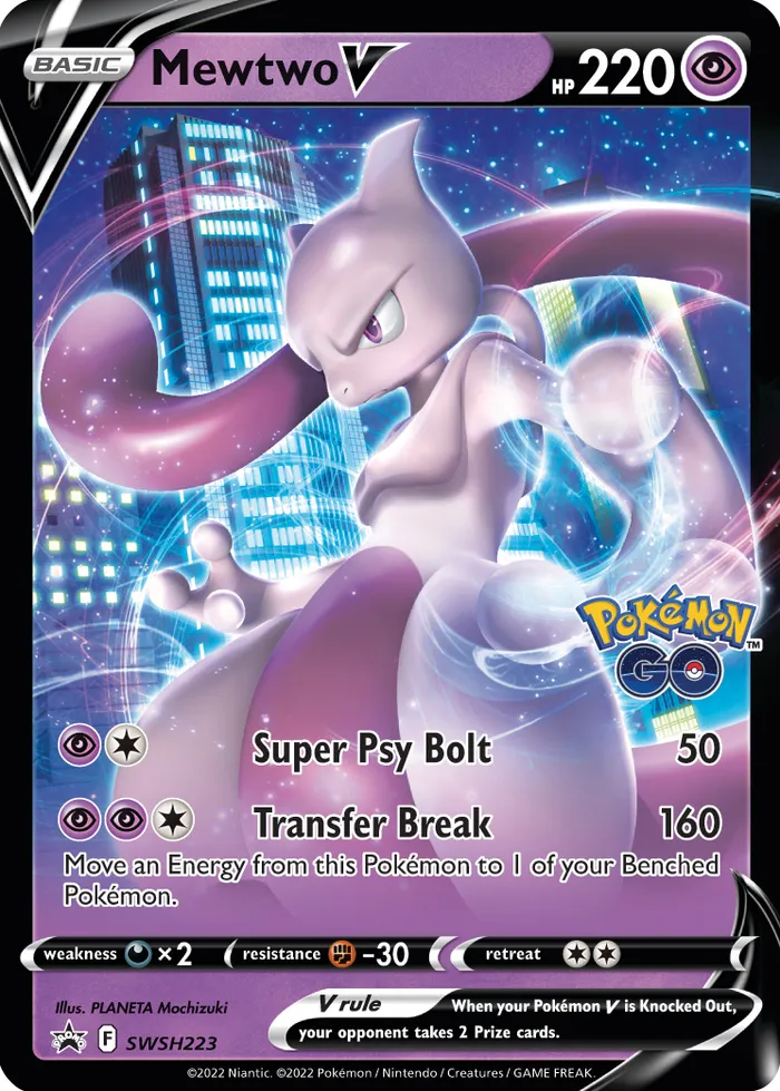 Carte Mewtwo V — SWSH Black Star Promos