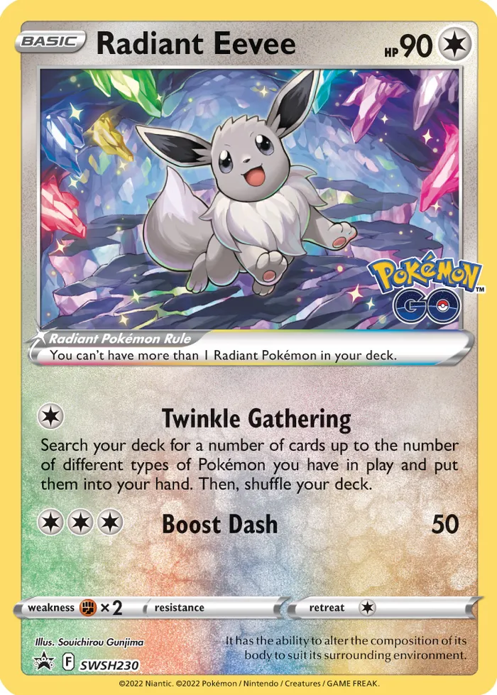 Carte Radiant Eevee — SWSH Black Star Promos